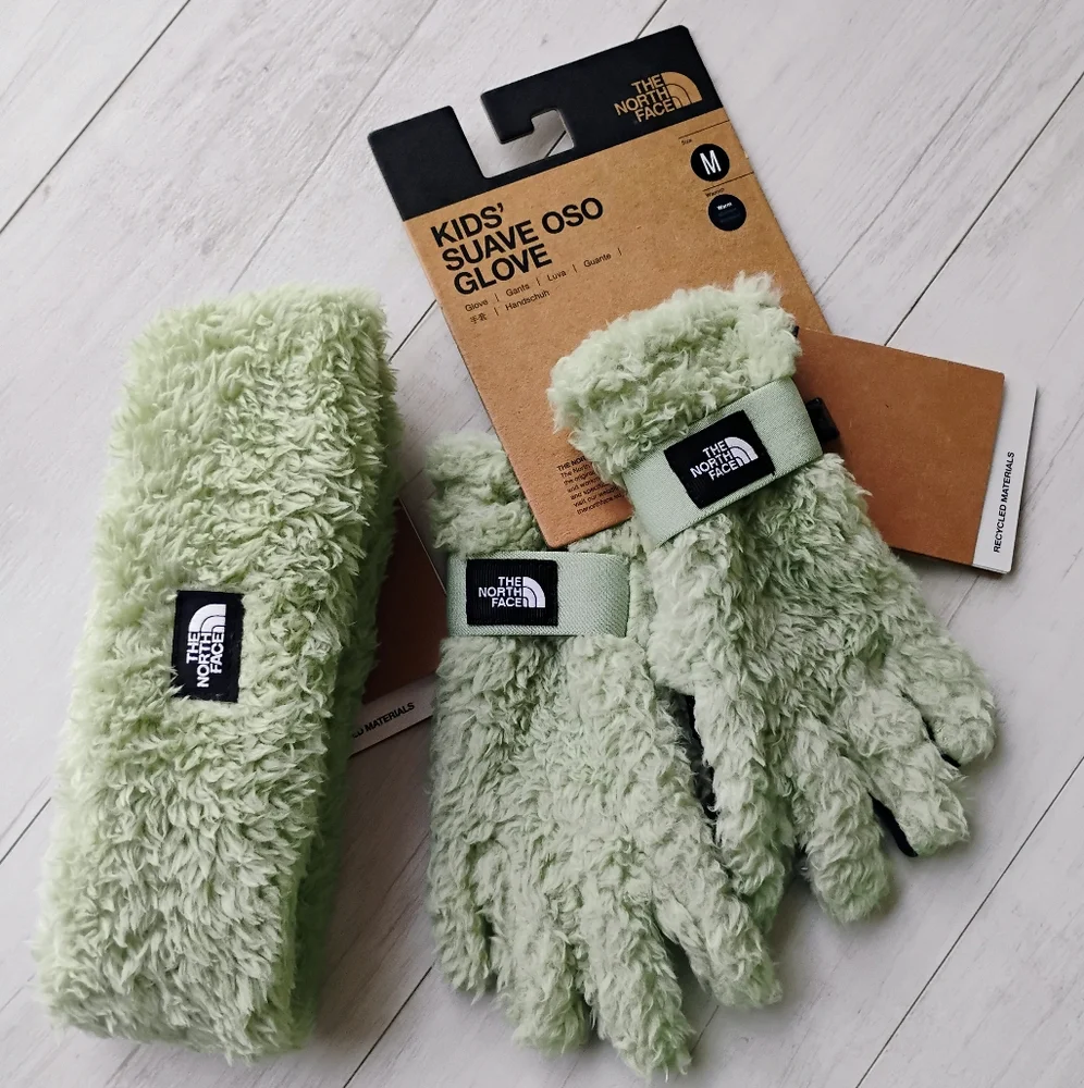 THE NORTH FACE NEW Kids Fleece Suave OSO Gloves & Earband